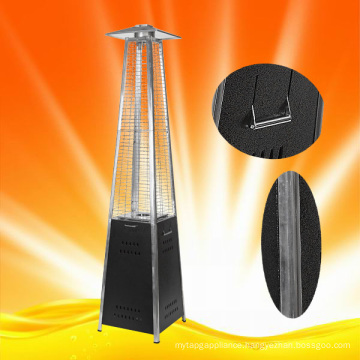 H1502 Quartz Glass Tube Pyramid Black Steel Patio Heater